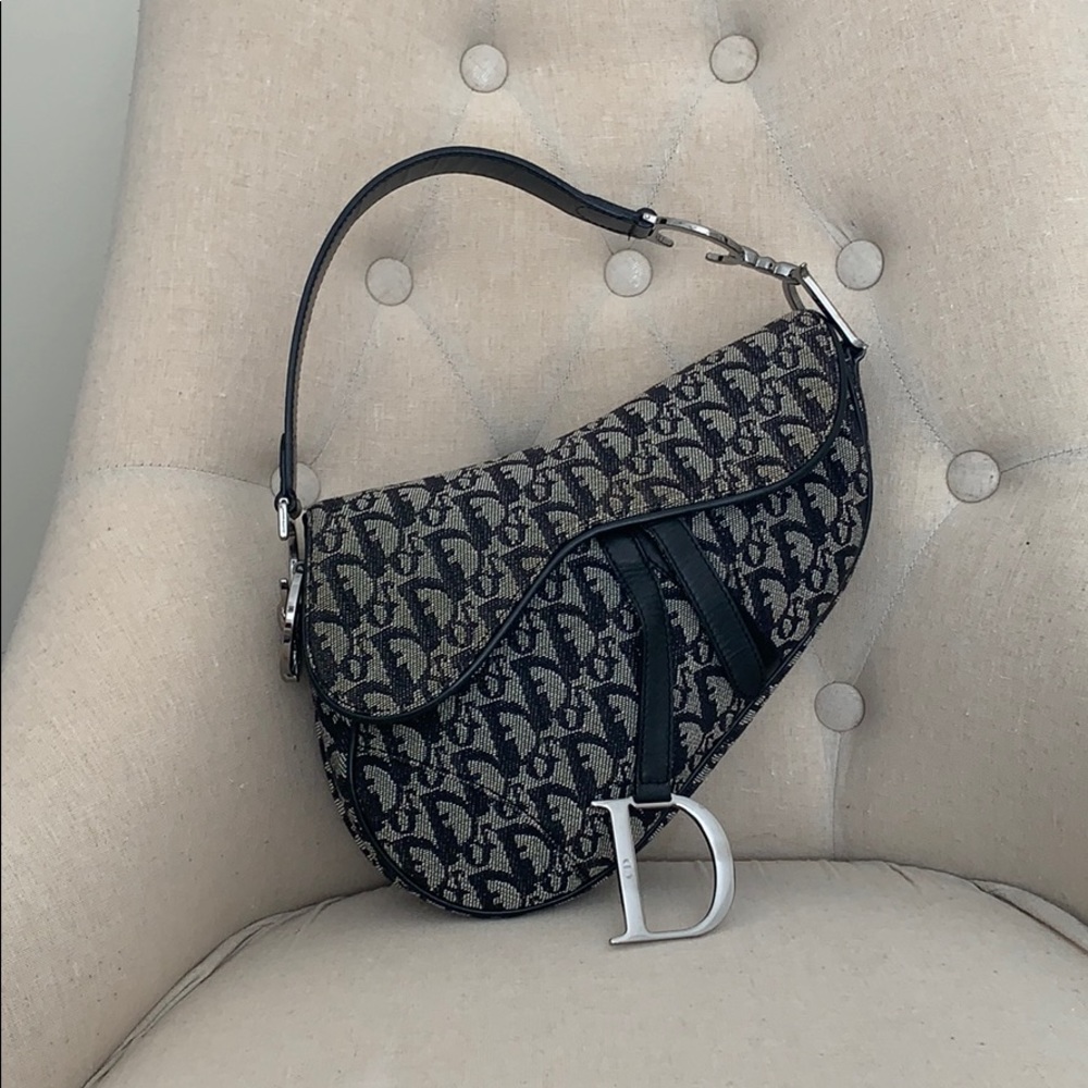 Auth. Classic Dior Saddle Handbag